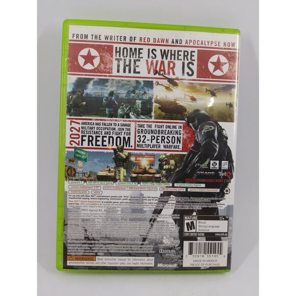 X-Box 360 Home Front game Mature Rating - Picture 2 of 4
